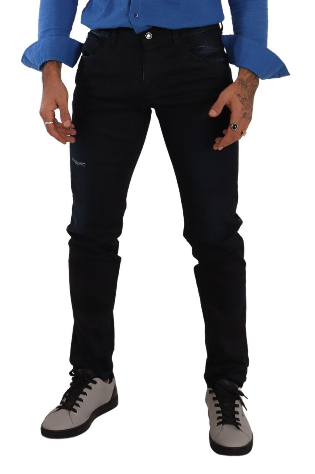 Dolce & Gabbana Elegant Slim Fit Dark Blue Denim Men's Jeans