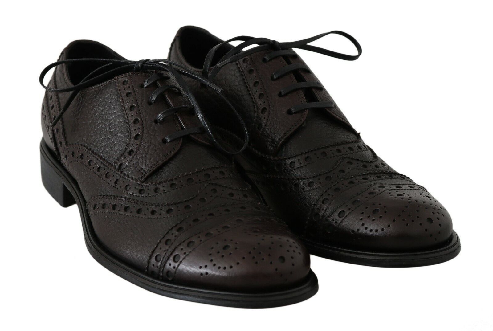 Dolce & Gabbana Elegant Wingtip Derby Dress Men's Shoes