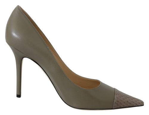 Jimmy Choo Elegant Pebble Green Pointed Toe Women's Pumps