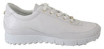 Jimmy Choo Elegant White Leather Women's Sneakers