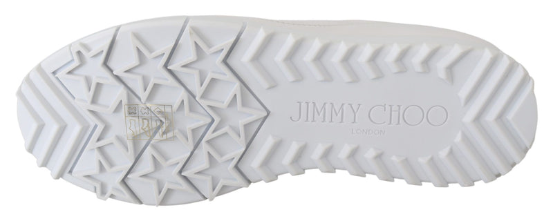 Jimmy Choo Elegant White Leather Women's Sneakers