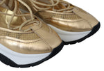 Jimmy Choo Golden Glamour Mesh Leather Women's Sneakers