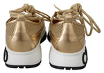 Jimmy Choo Golden Glamour Mesh Leather Women's Sneakers