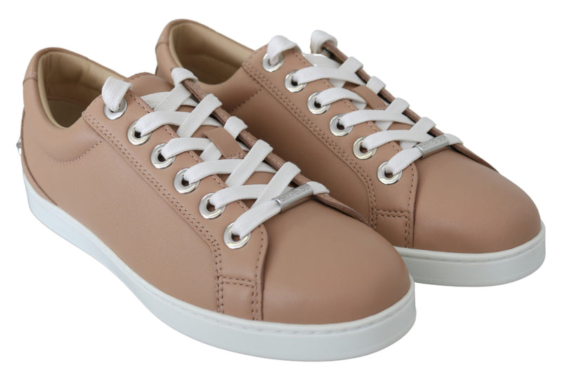 Jimmy Choo Powder Pink Nappa Leather Women's Sneakers