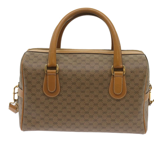 Gucci Gg Canvas Beige Canvas Travel Bag (Pre-Owned)