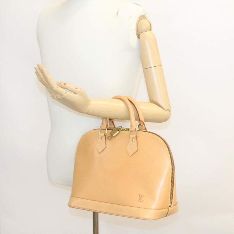 Louis Vuitton Alma Beige Patent Leather Handbag (Pre-Owned)