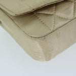 Chanel Diana Beige Silk Shoulder Bag (Pre-Owned)