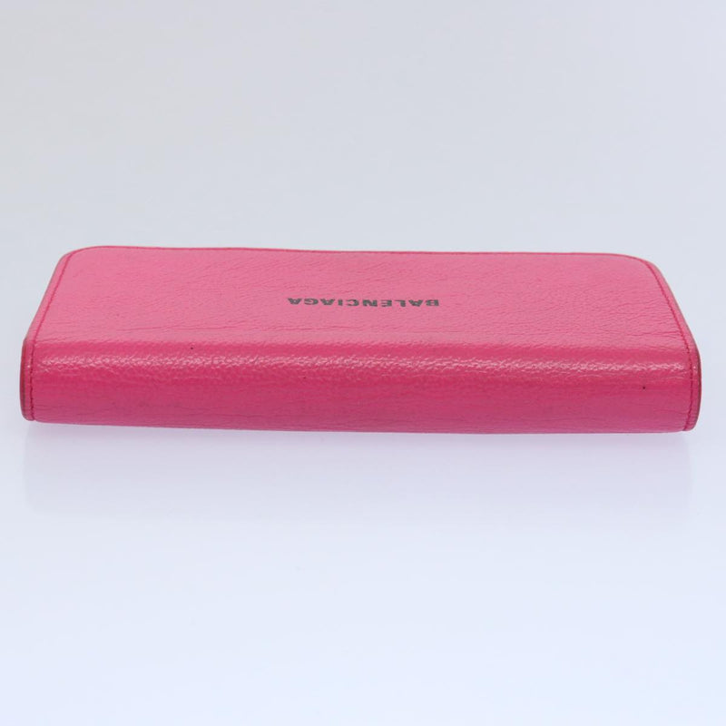 Balenciaga Cash Pink Leather Wallet  (Pre-Owned)