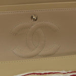 Chanel Classic Flap Beige Canvas Shoulder Bag (Pre-Owned)