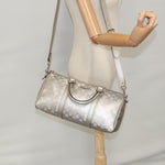 Gucci Silver Leather Travel Bag (Pre-Owned)