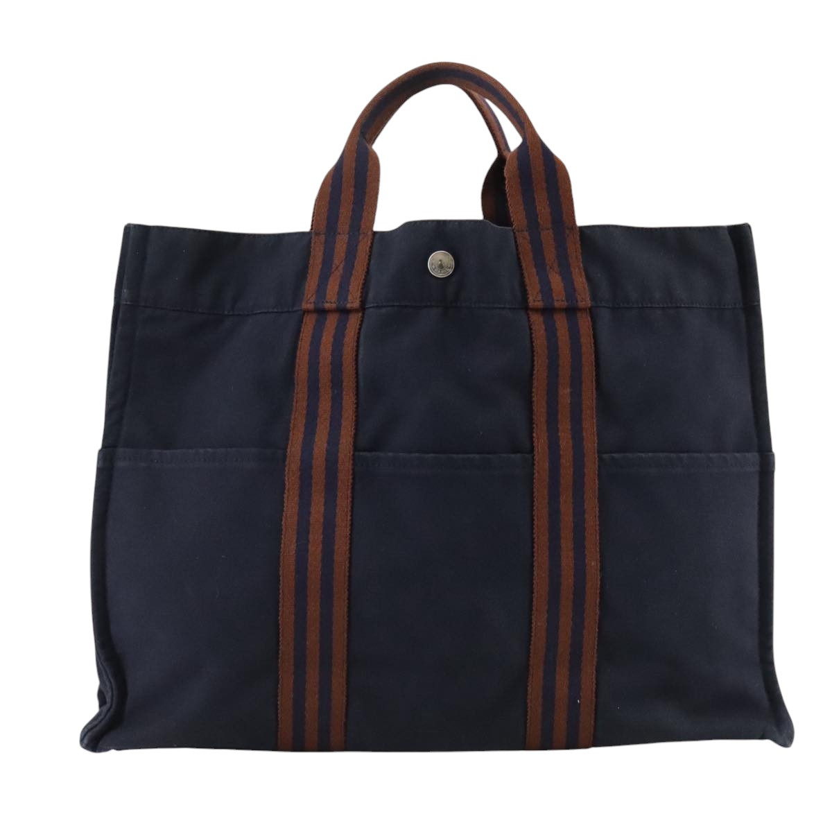 Hermès Toto Navy Canvas Tote Bag (Pre-Owned)