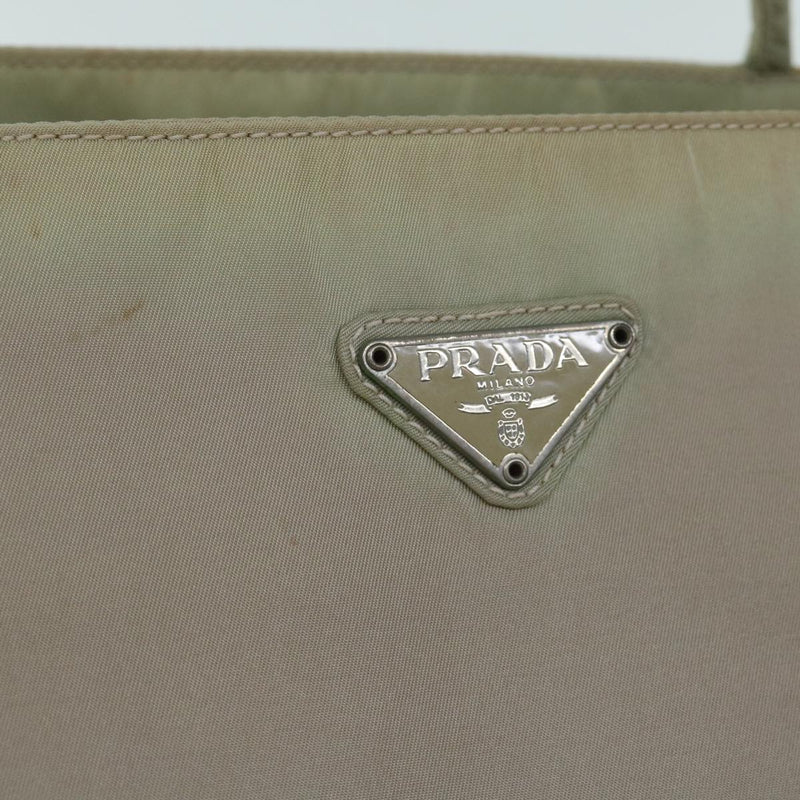 Prada Tessuto Beige Synthetic Handbag (Pre-Owned)