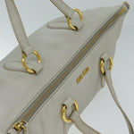 Miu Miu Vitello Beige Leather Handbag (Pre-Owned)