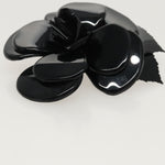 Chanel Camellia Black Plastic Brooch Jewelry (Pre-Owned)