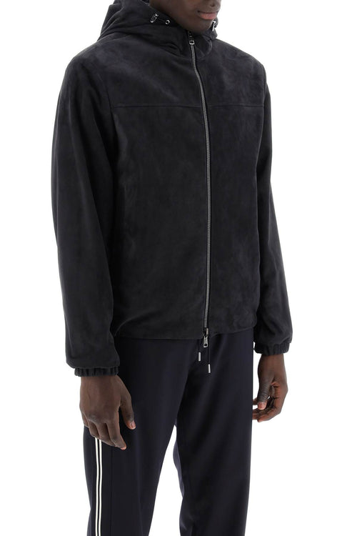 Moncler Men's Reversible Suede Frejus Jacket In