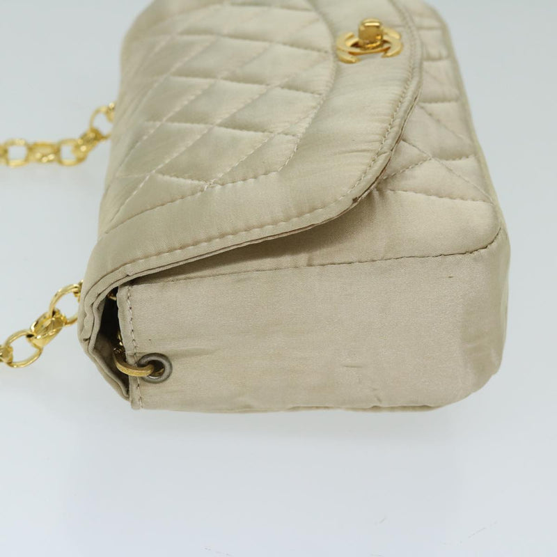 Chanel Diana Beige Silk Shoulder Bag (Pre-Owned)