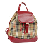 Burberry Nova Check Beige Canvas Backpack Bag (Pre-Owned)