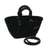 Balenciaga Bistrot Panier Black Canvas Handbag (Pre-Owned)