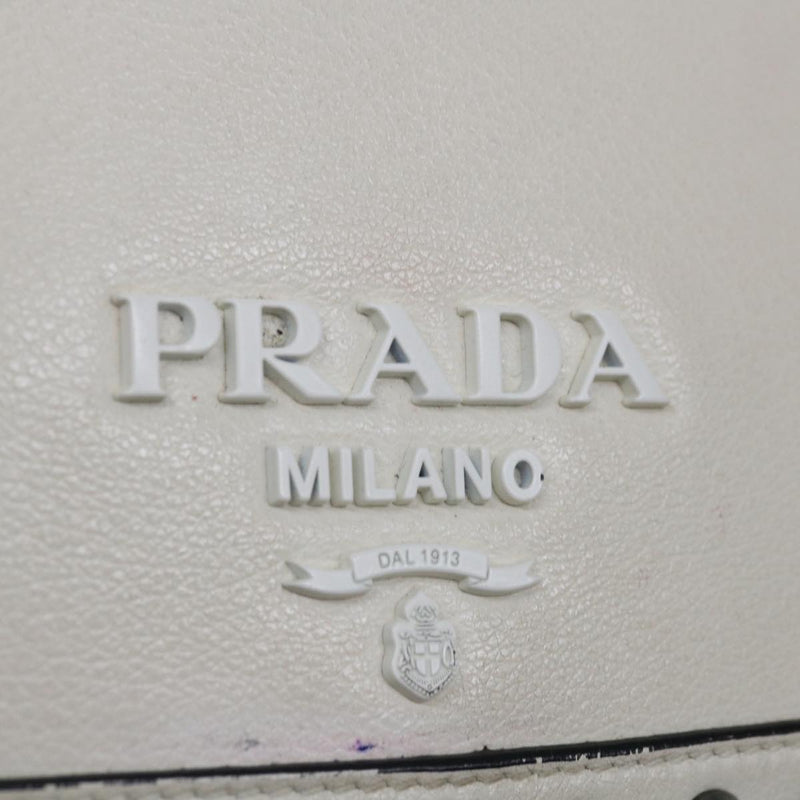 Prada Galleria Beige Leather Shoulder Bag (Pre-Owned)