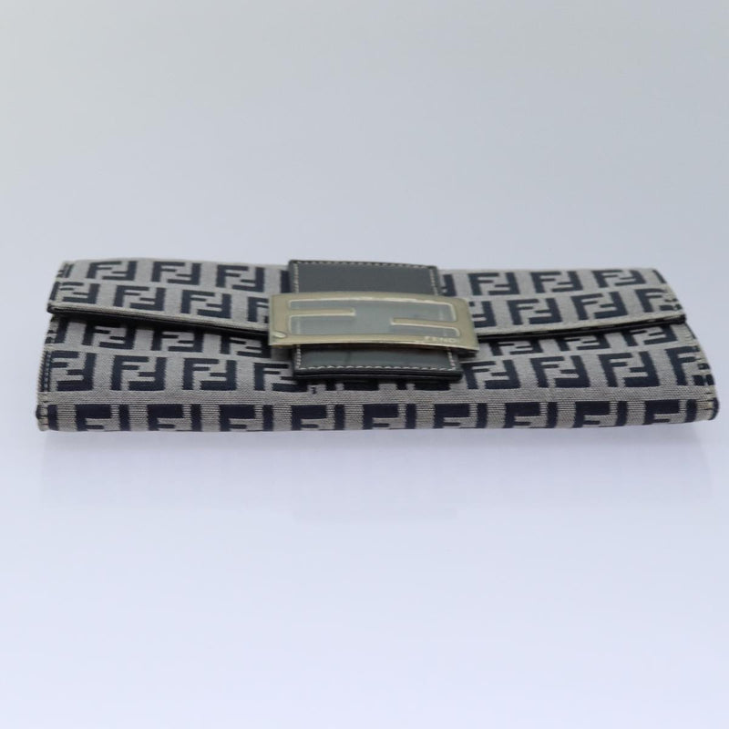 Fendi Baguette Navy Canvas Wallet  (Pre-Owned)