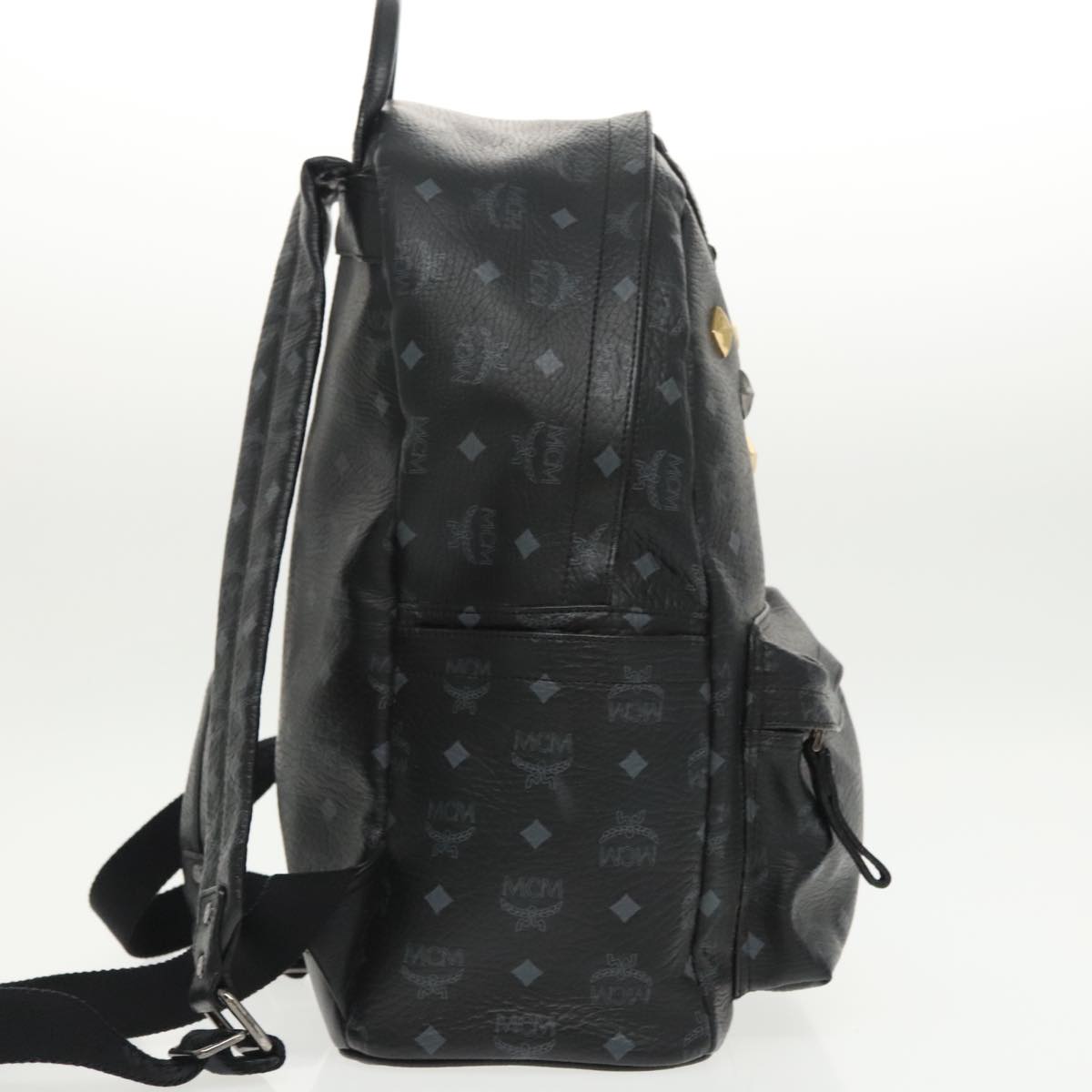 MCM Visetos Black Canvas Backpack Bag (Pre-Owned)