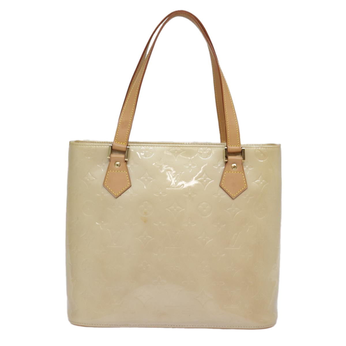 Beige patent handbag online