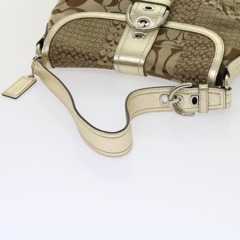 Coach Beige Canvas Shoulder Bag (Pre-Owned)