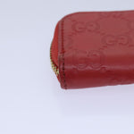 Gucci Gg Supreme Red Leather Wallet  (Pre-Owned)