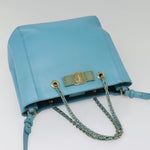 Salvatore Ferragamo Blue Leather Handbag (Pre-Owned)