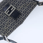 Fendi Zucchino Navy Canvas Shoulder Bag (Pre-Owned)