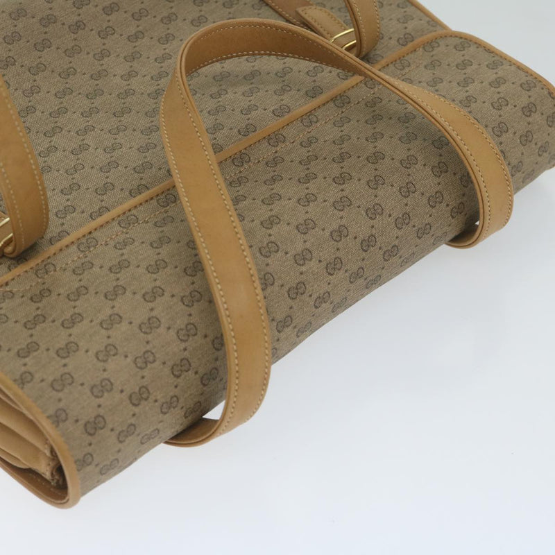 Gucci Gg Canvas Beige Canvas Handbag (Pre-Owned)