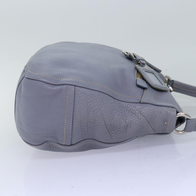 Prada -- Purple Leather Shoulder Bag (Pre-Owned)