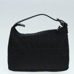 Fendi Zucchino Black Canvas Handbag (Pre-Owned)