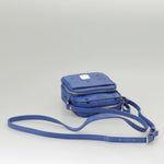 MCM Visetos Blue Canvas Shoulder Bag (Pre-Owned)