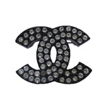 Chanel Coco Mark Black Metal Brooch Jewelry (Pre-Owned)