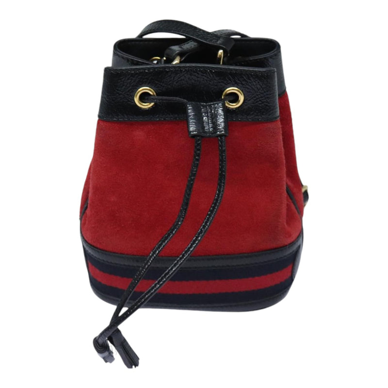 Gucci Ophidia Red Suede Shoulder Bag (Pre-Owned)