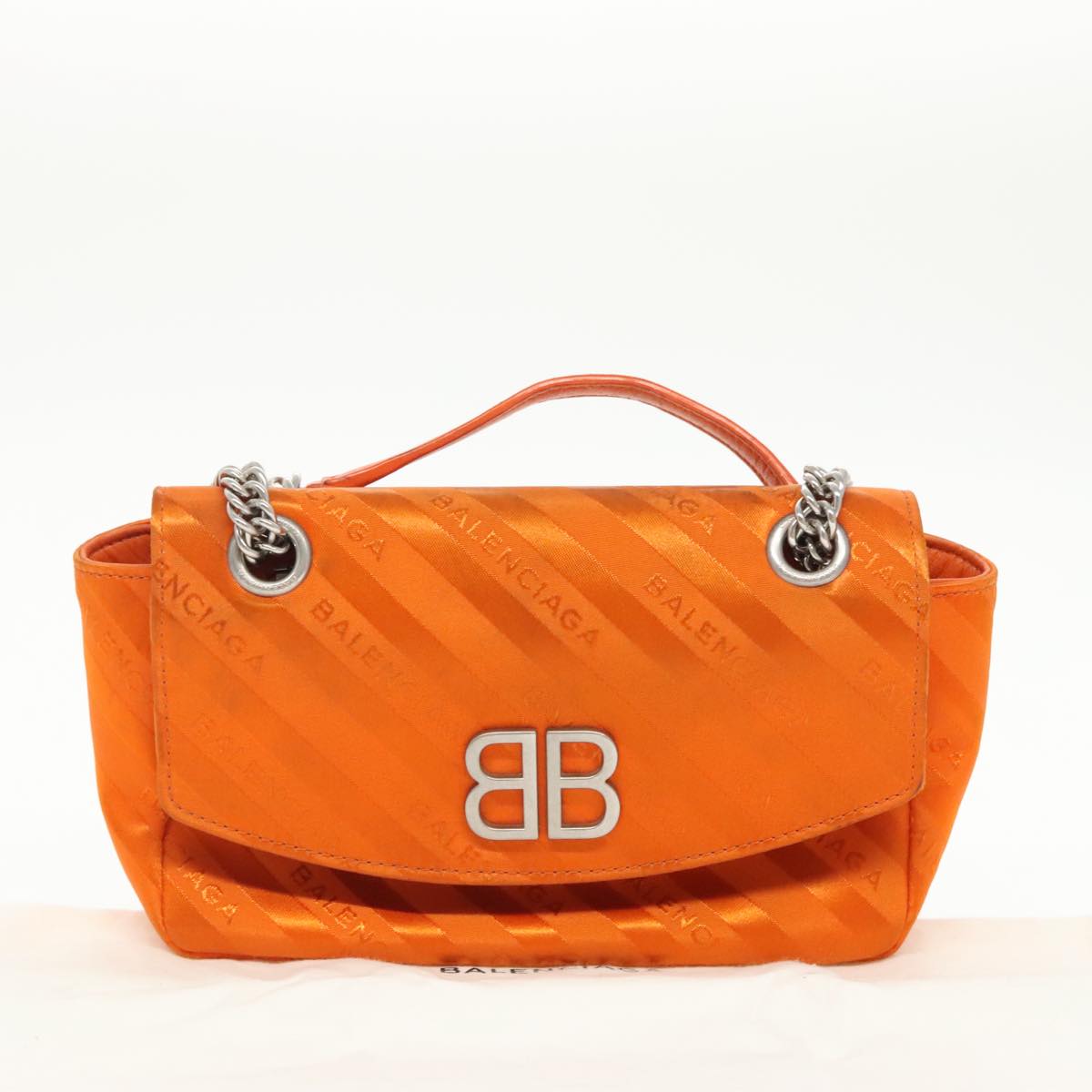 Balenciaga Bb  Chaine Orange Synthetic Shoulder Bag (Pre-Owned)