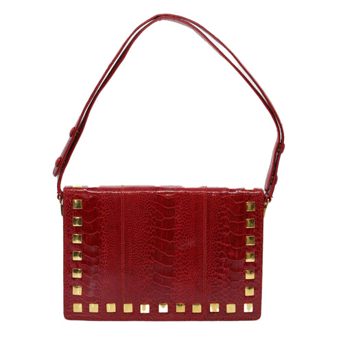 Fendi Red Leather Shoulder Bag (Pre-Owned)