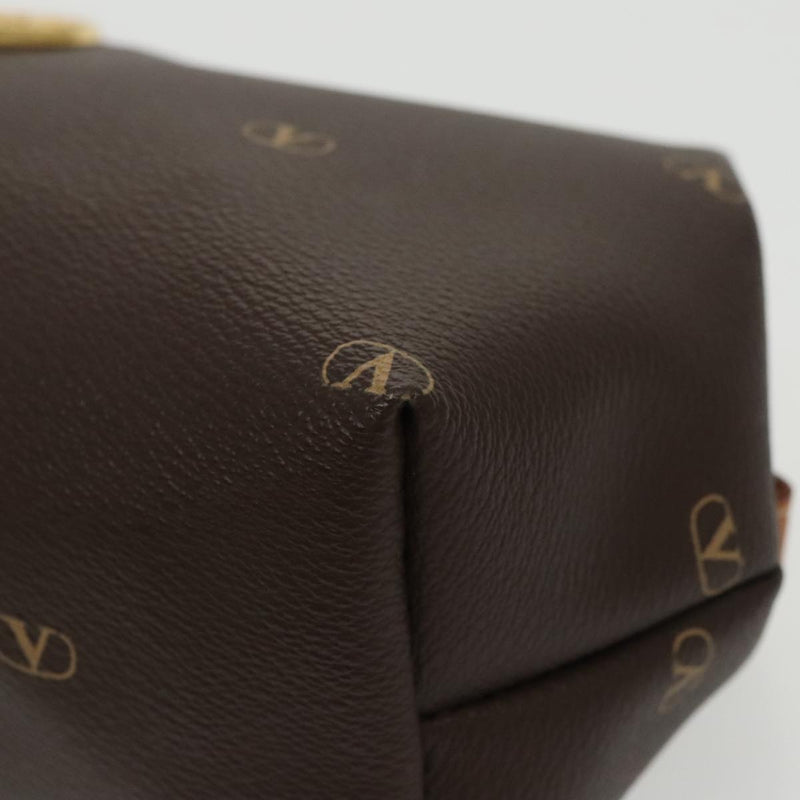 Valentino Garavani Brown Canvas Clutch Bag (Pre-Owned)