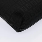 Fendi Zucchino Black Canvas Shoulder Bag (Pre-Owned)