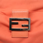 Fendi Mamma Baguette Orange Canvas Shoulder Bag (Pre-Owned)