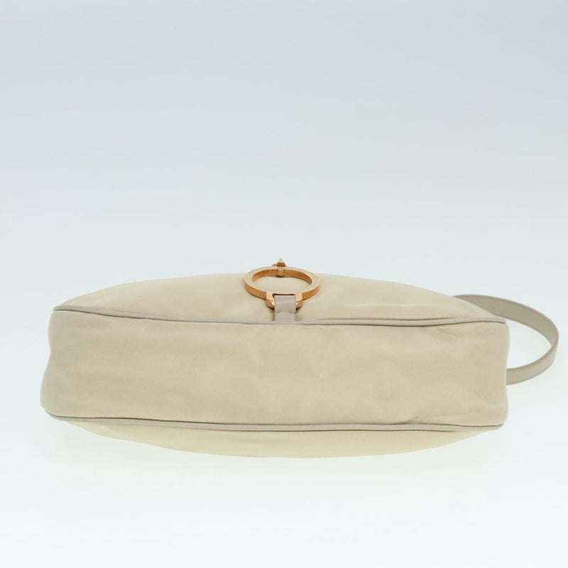 Prada Tessuto White Synthetic Shoulder Bag (Pre-Owned)