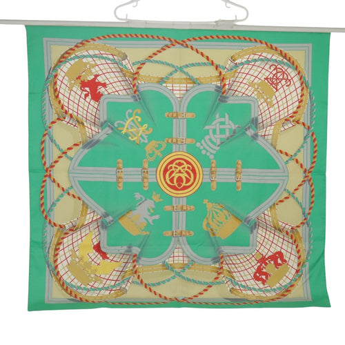 Hermès Green Silk Scarf  (Pre-Owned)