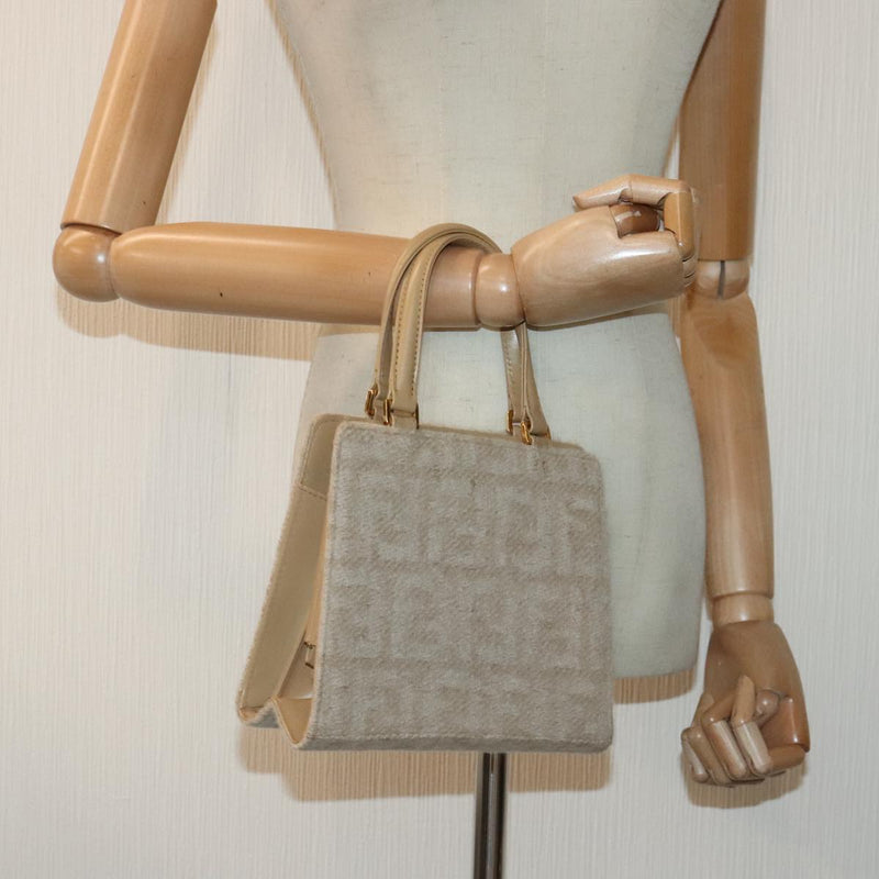 Fendi Beige Canvas Handbag (Pre-Owned)