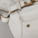 Chloé Paddington White Leather Shoulder Bag (Pre-Owned)