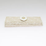 Dior Trotter White Canvas Wallet  (Pre-Owned)