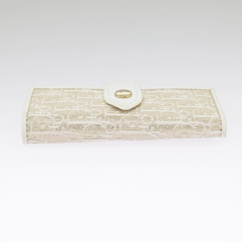 Dior Trotter White Canvas Wallet  (Pre-Owned)