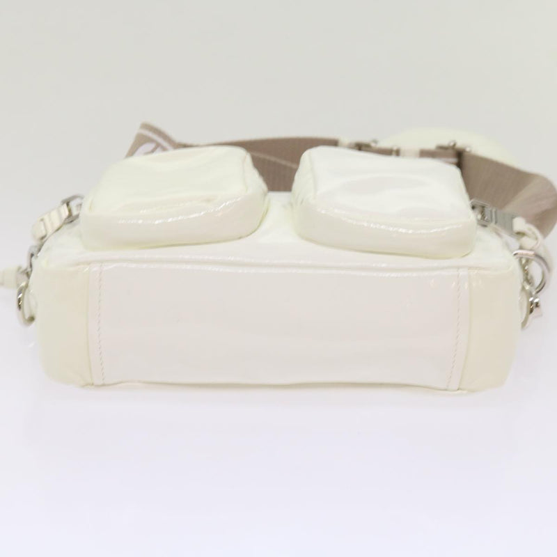 Miu Miu White Patent Leather Shoulder Bag (Pre-Owned)