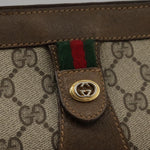 Gucci Ophidia Beige Canvas Clutch Bag (Pre-Owned)