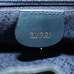 Gucci Bamboo Navy Leather Backpack Bag (Pre-Owned)